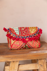 Patchwork Jaipur Bag Red